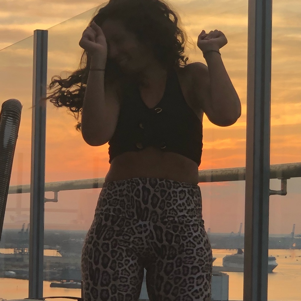 Black Crop Top pair with leggings, shorts, or skirt